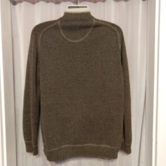 Cotton Sweater 1/3 Zip High Neck w/ Faux Sherpa - Picture 6 of 8